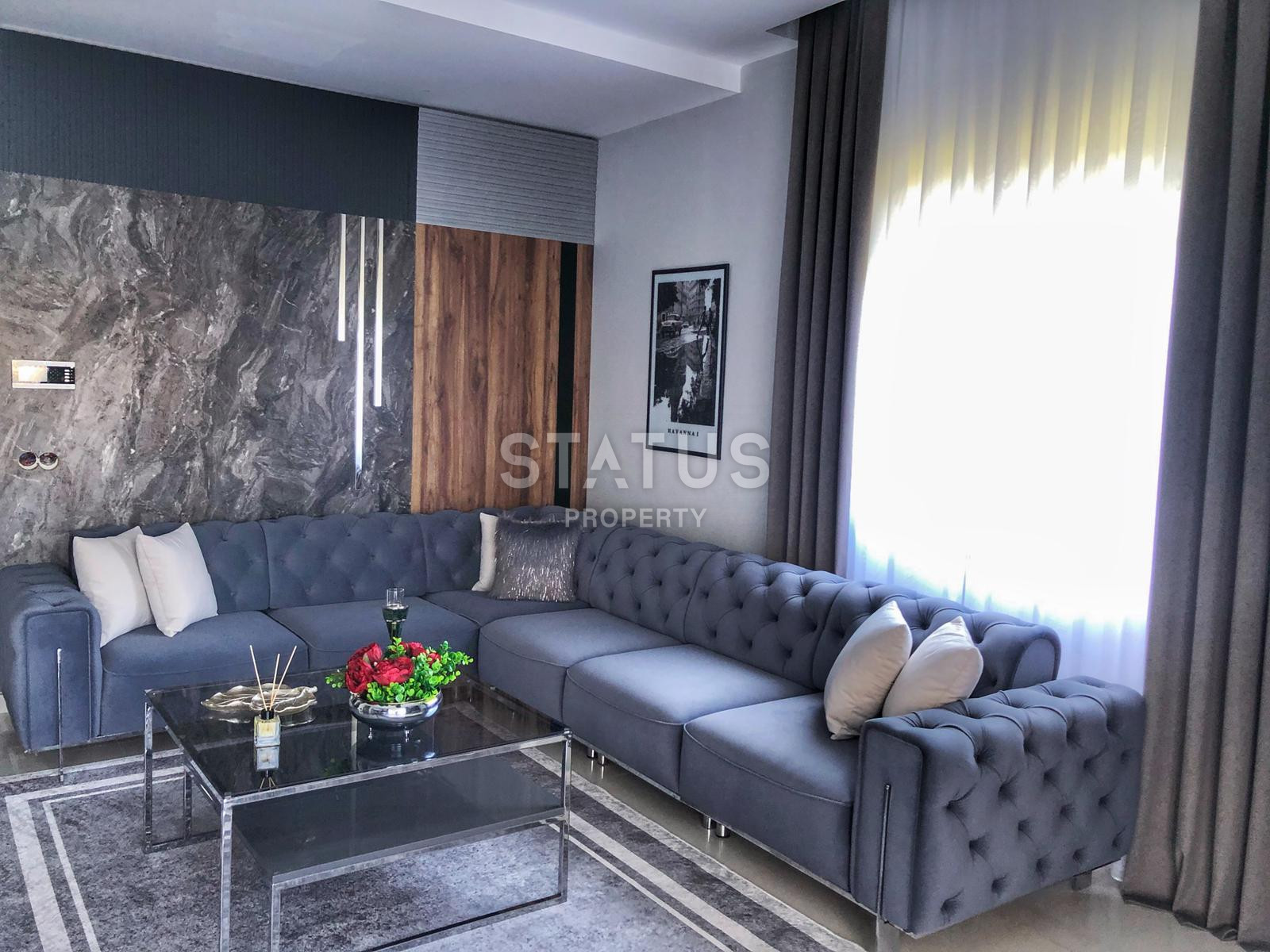 Duplex with access to the garden in a new complex, 100 m2. Kargicak, Alanya. фото 12