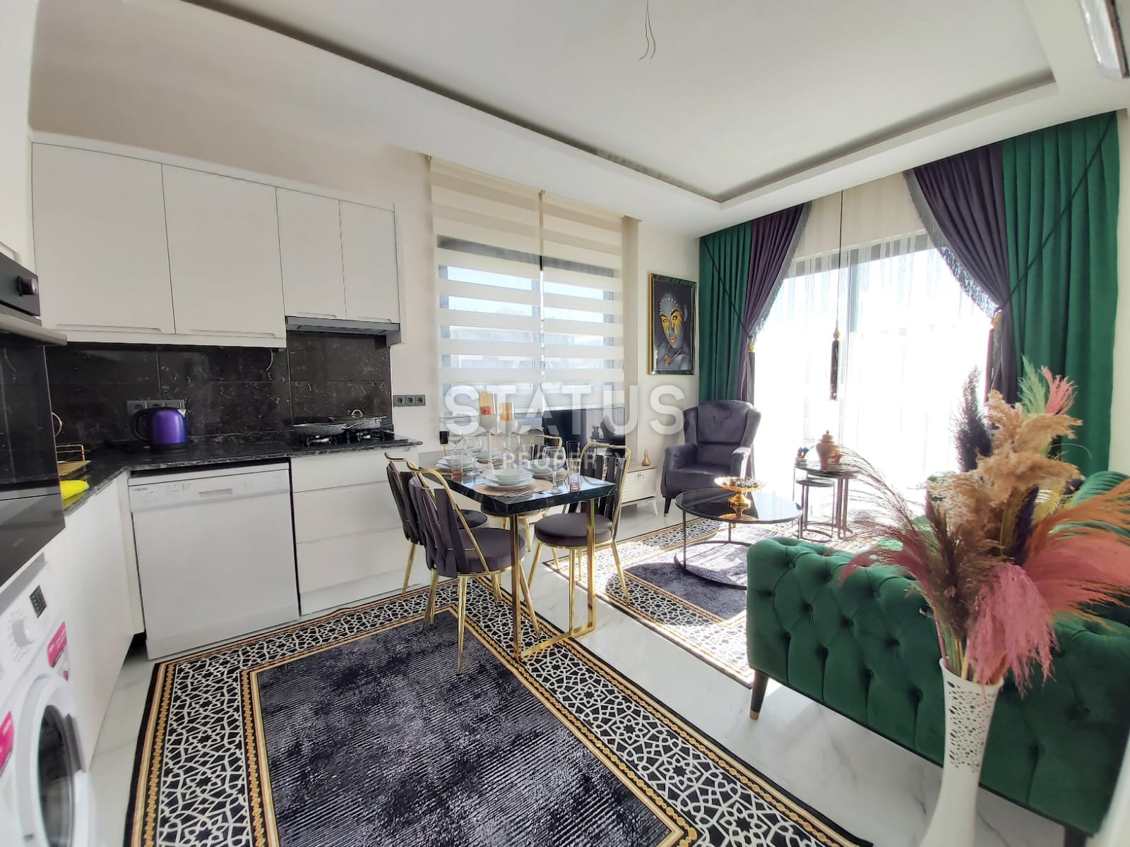 Furnished apartment 1+1 with sea and nature views, 65 m2. Kargicak, Alanya. фото 3