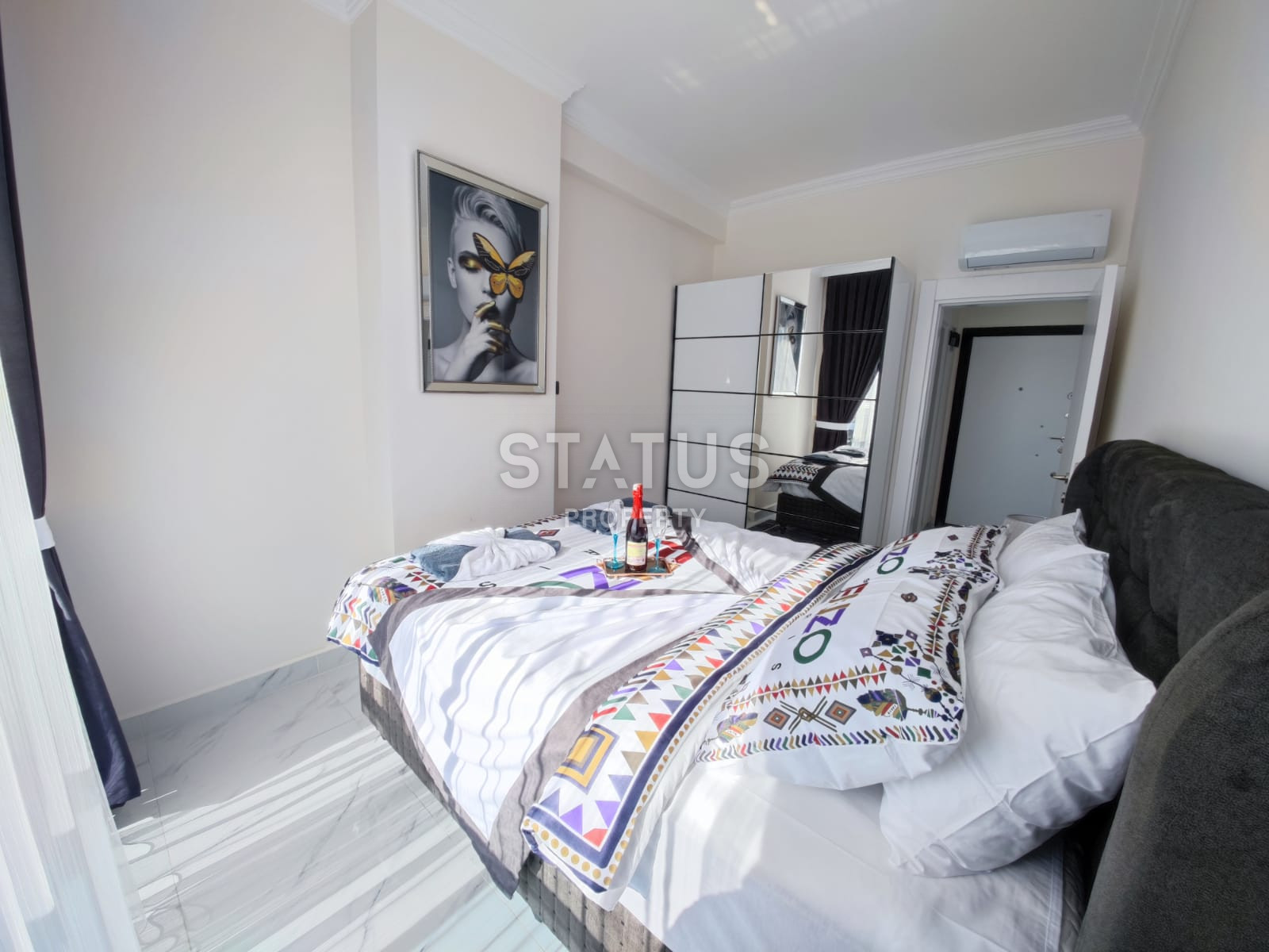 Furnished apartment 1+1 with sea and nature views, 65 m2. Kargicak, Alanya. фото 7