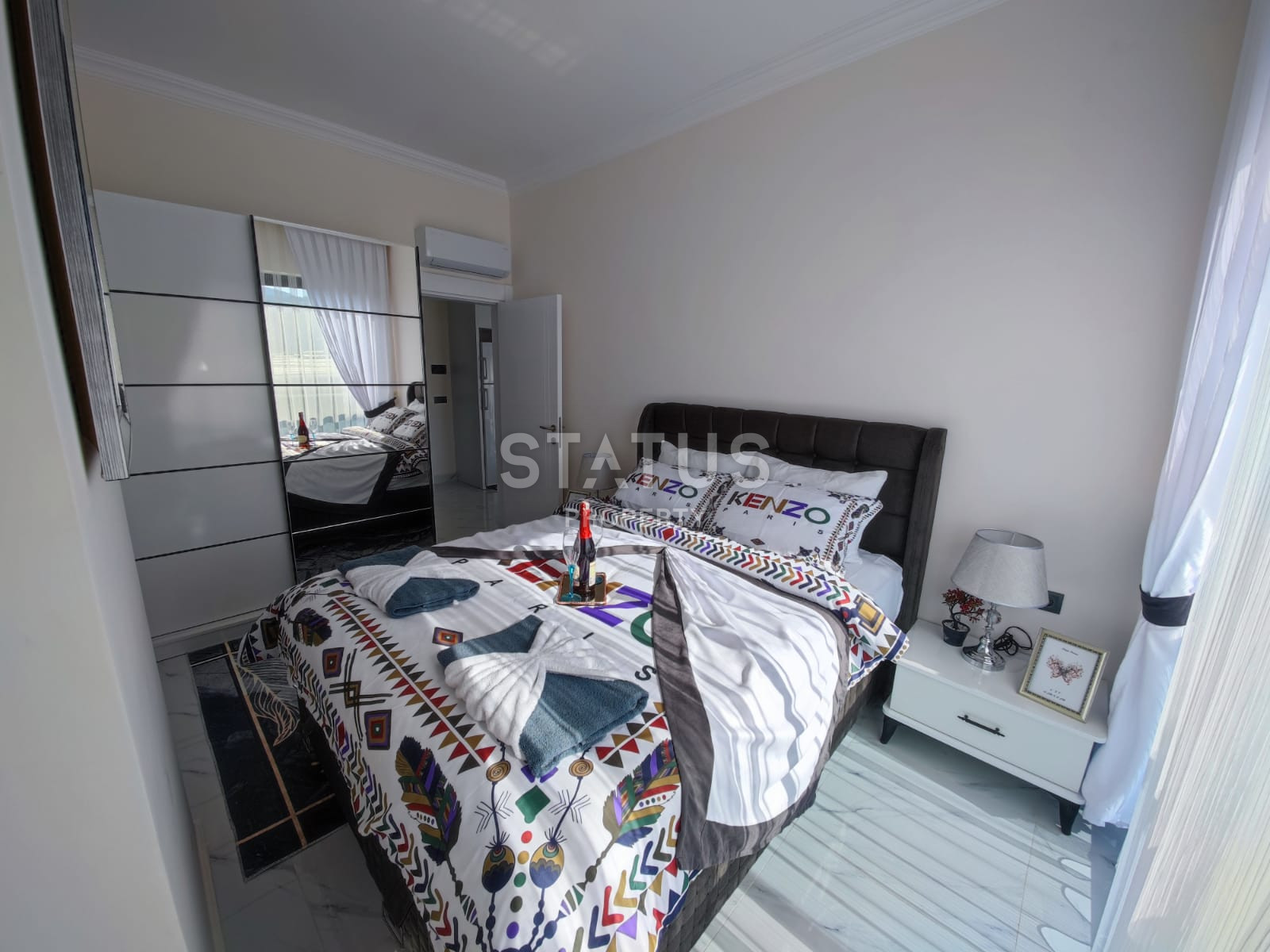 Furnished apartment 1+1 with sea and nature views, 65 m2. Kargicak, Alanya. фото 8