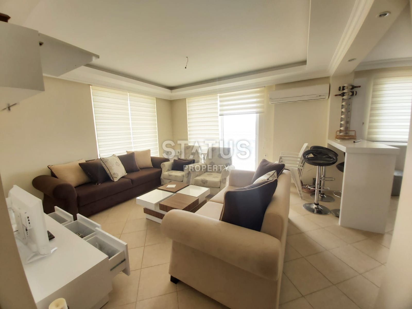 Просторные апартаменты 2+1 с видом на море, крепость и природу в Махмутларе, 115 м2. фото 29