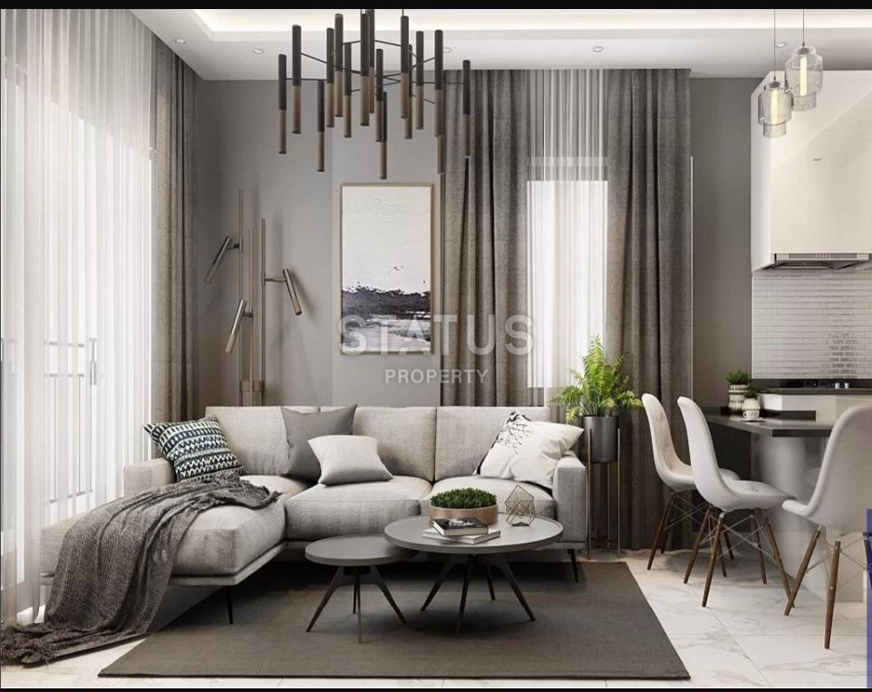 Квартира планировки 1+1 в строящемся комплексе в районе Оба, 35м.кв фото 4