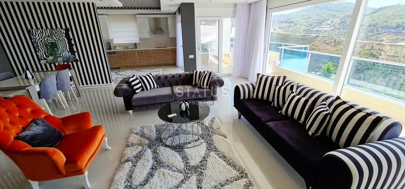 Меблированный дуплекс 3+1 с видом на море и природу, 280 м2. Каргыджак, Алания. фото 34