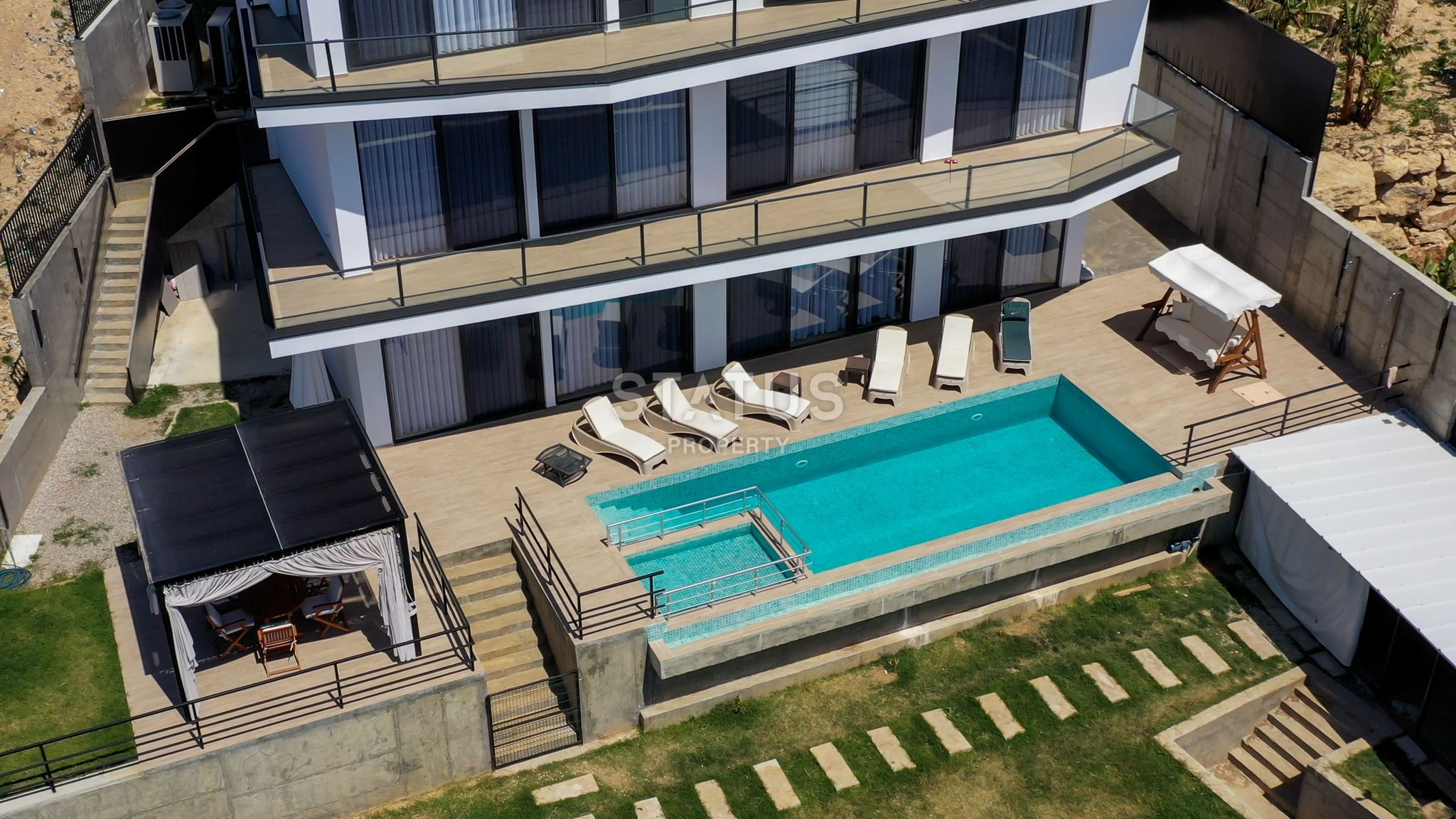 Designer detached 6+2 layout villa in Incekum beach area, 375 sq.m. фото 19