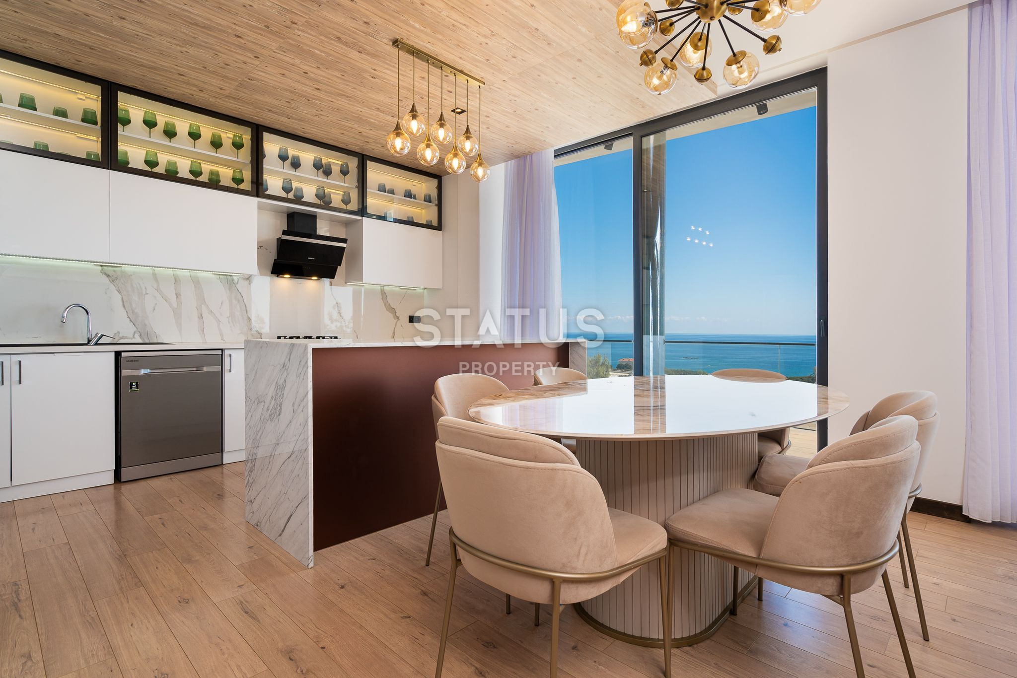 Designer detached 6+2 layout villa in Incekum beach area, 375 sq.m. фото 27