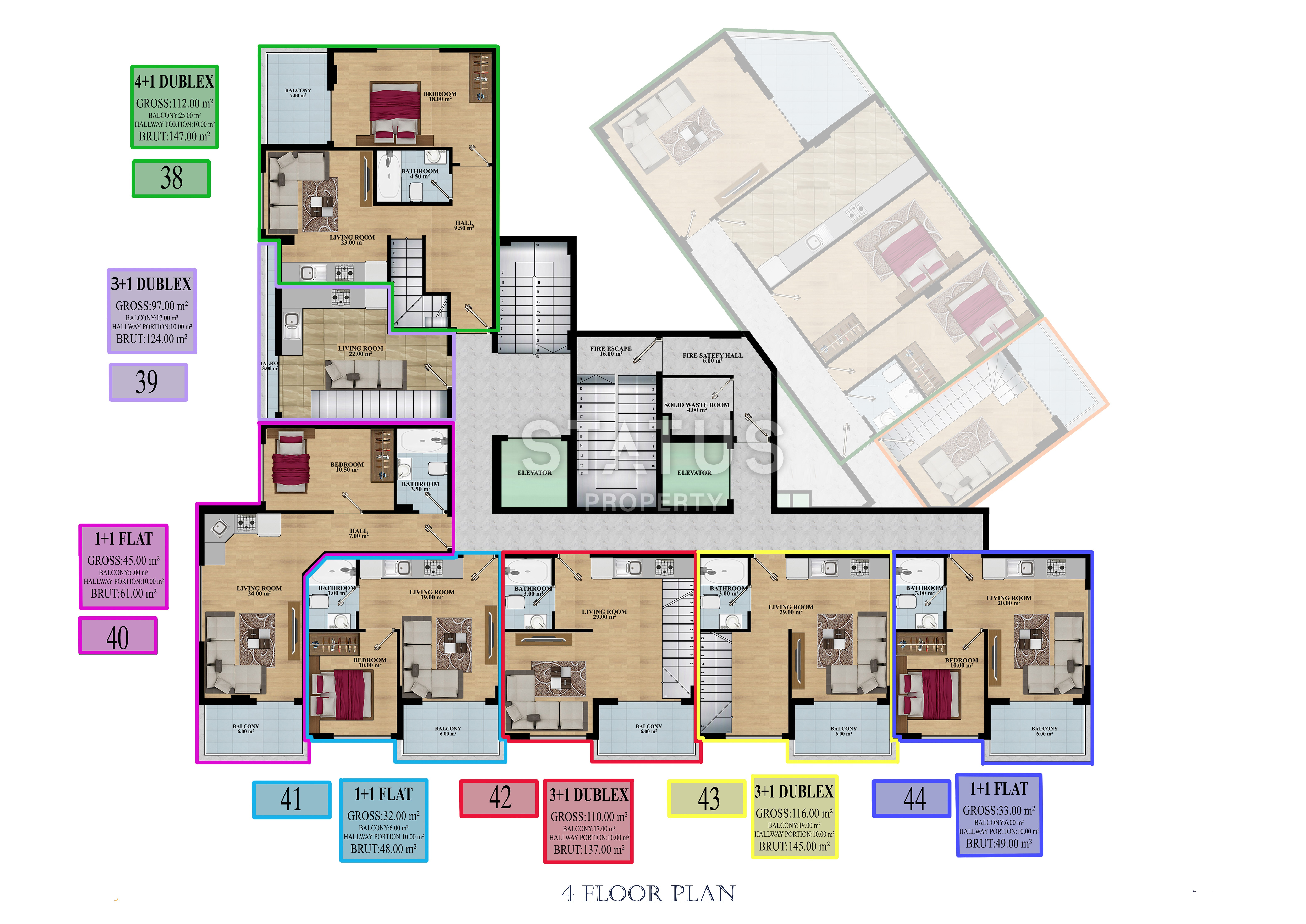 Новый элитный комплекс с отличной локацией в Махмутларе, 50-147 м.кв фото 10