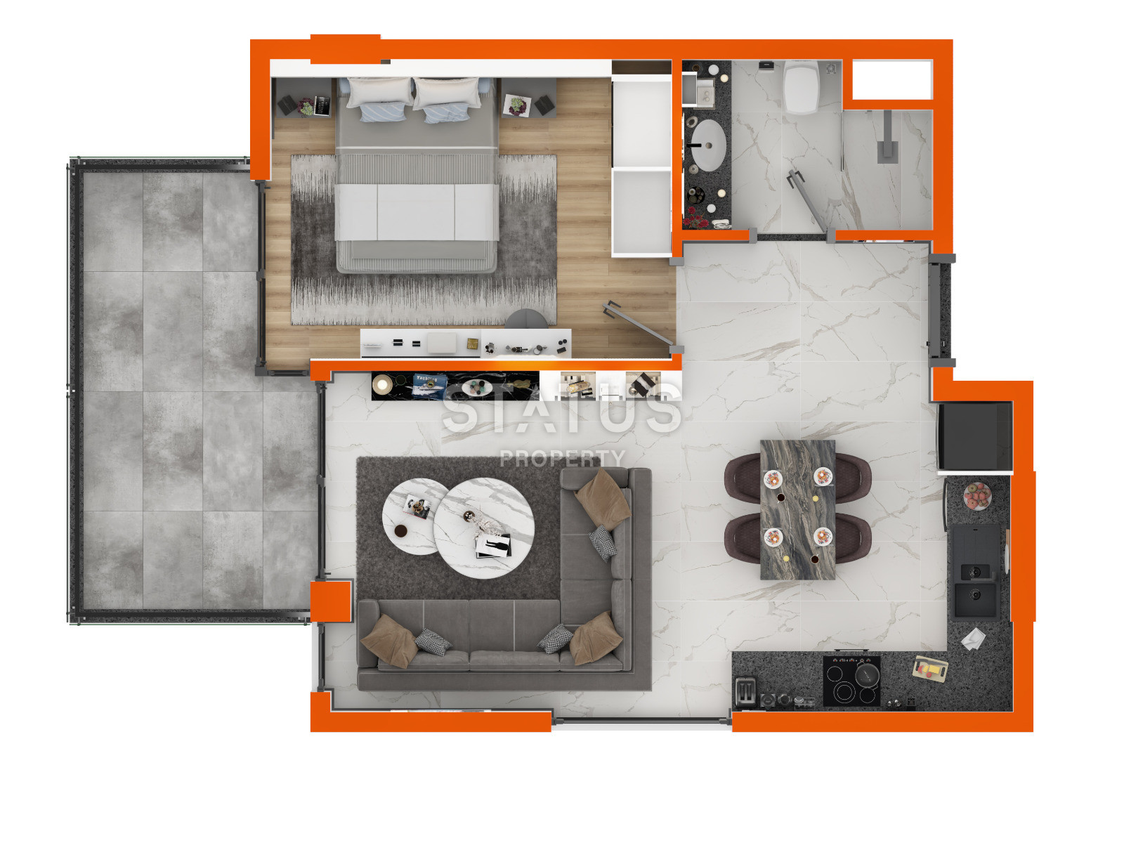 Новый проект с удобной локацией в районе Оба. Квартиры от 50 м2. фото 41