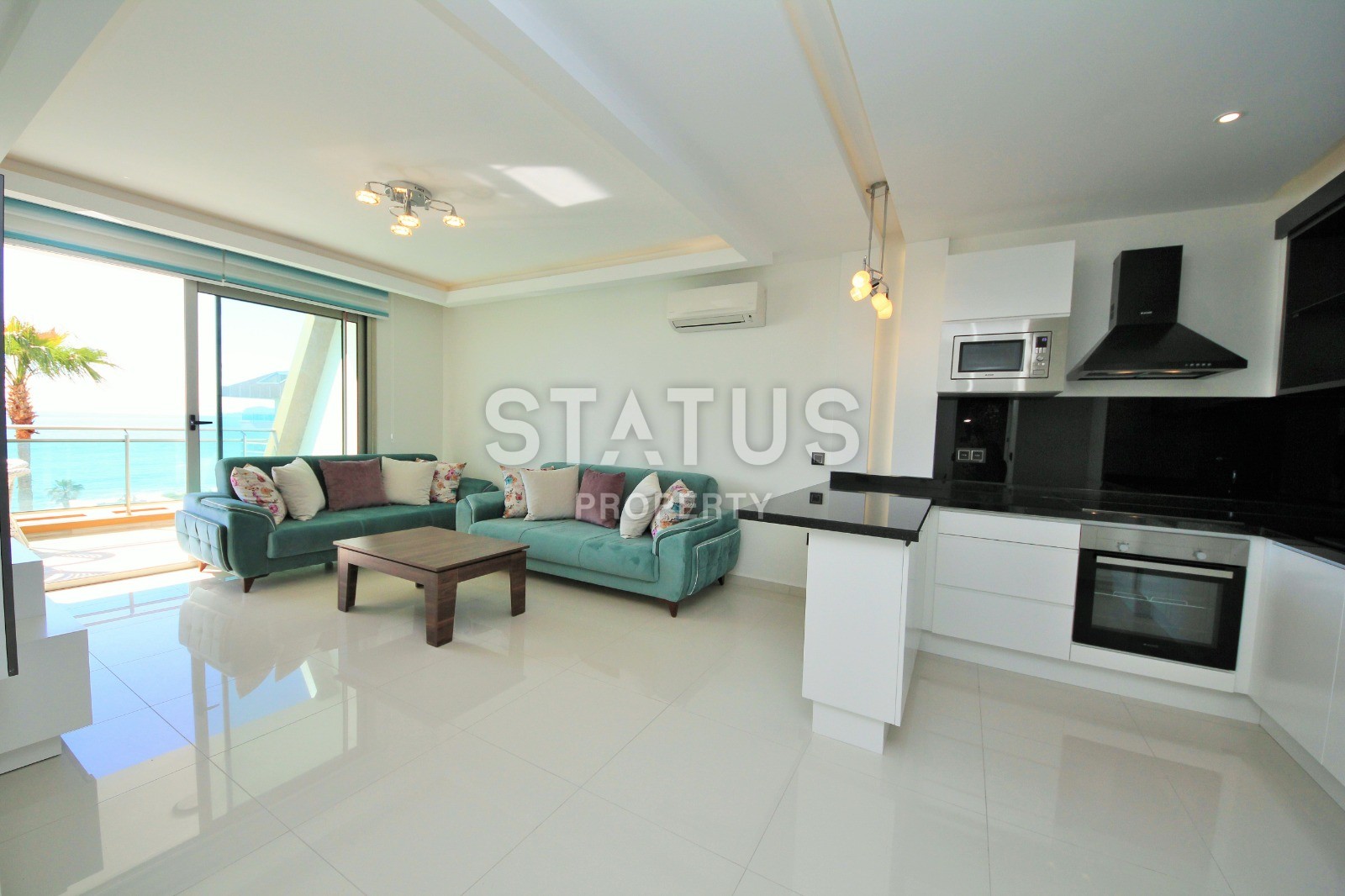 Luxury apartments! Direct sea view! Complex on the first line in Kargicak 70 sq.m. фото 26