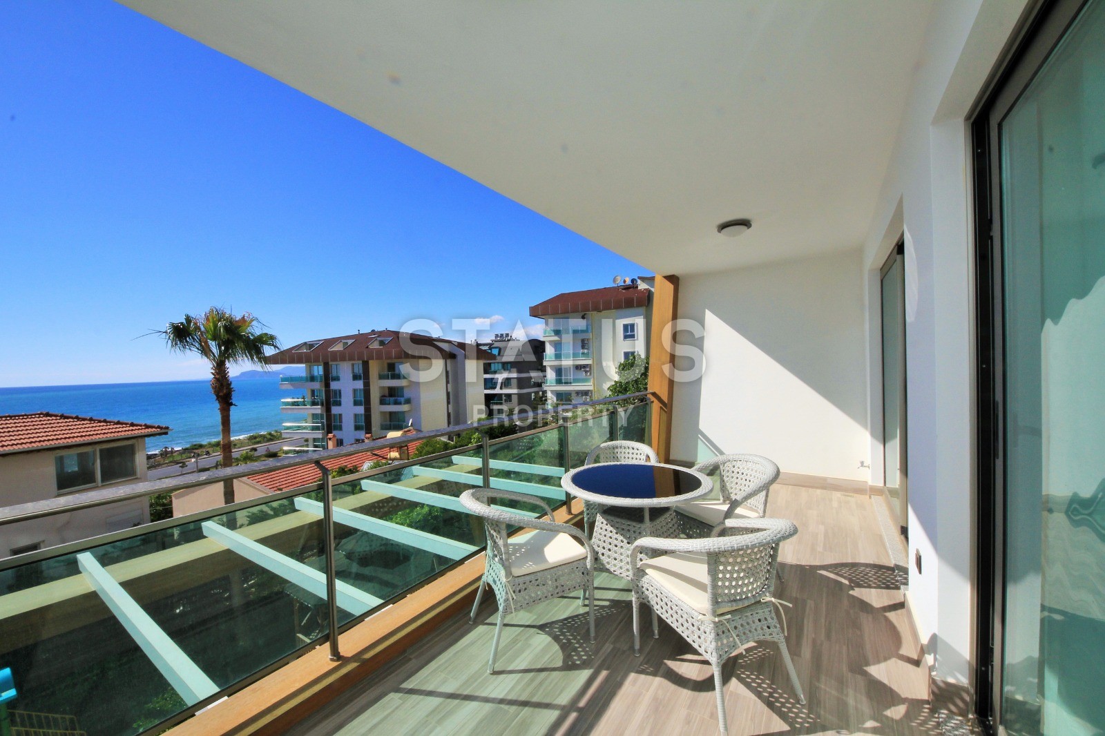 Luxury apartments! Direct sea view! Complex on the first line in Kargicak 70 sq.m. фото 33