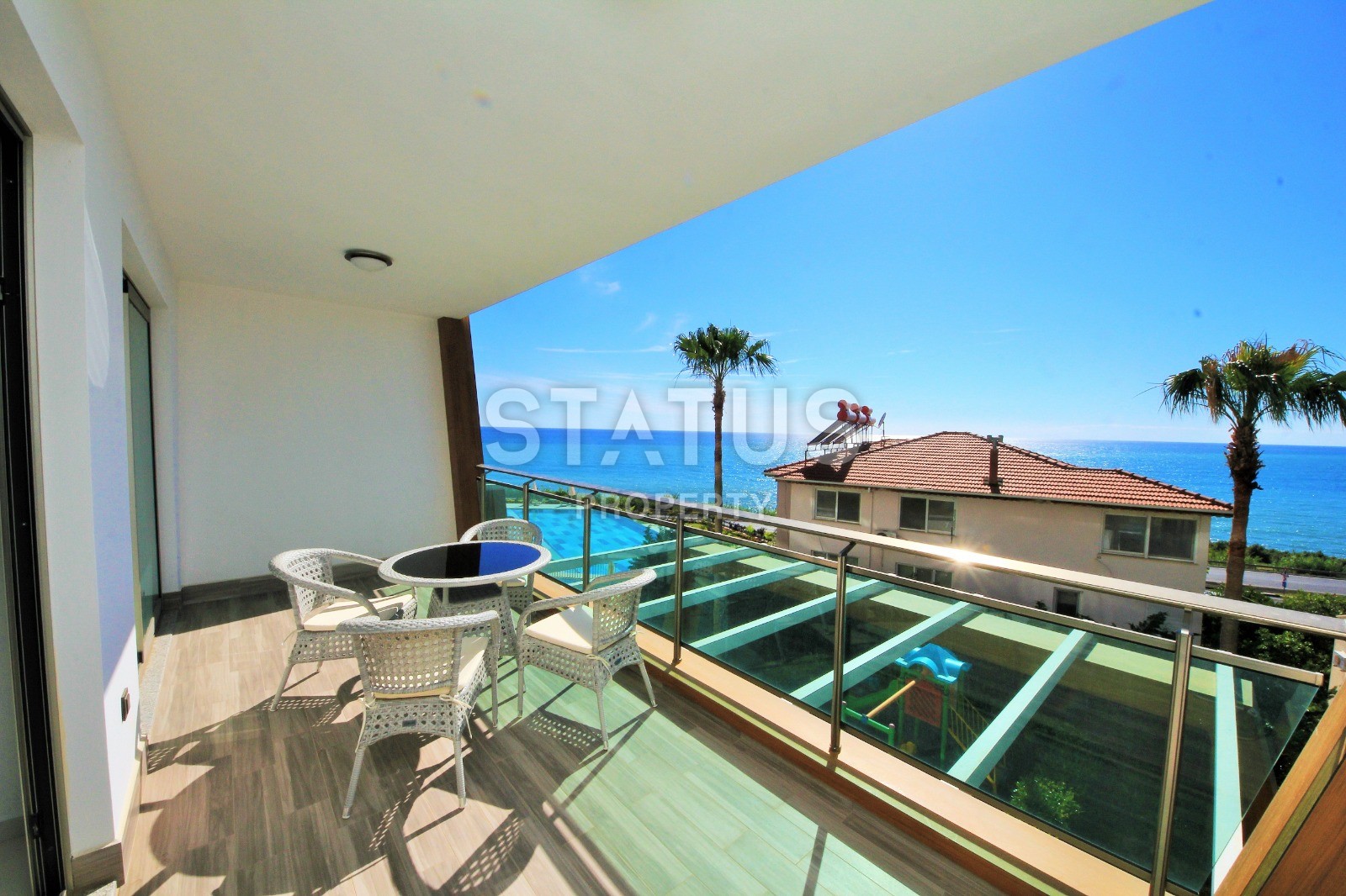 Luxury apartments! Direct sea view! Complex on the first line in Kargicak 70 sq.m. фото 35