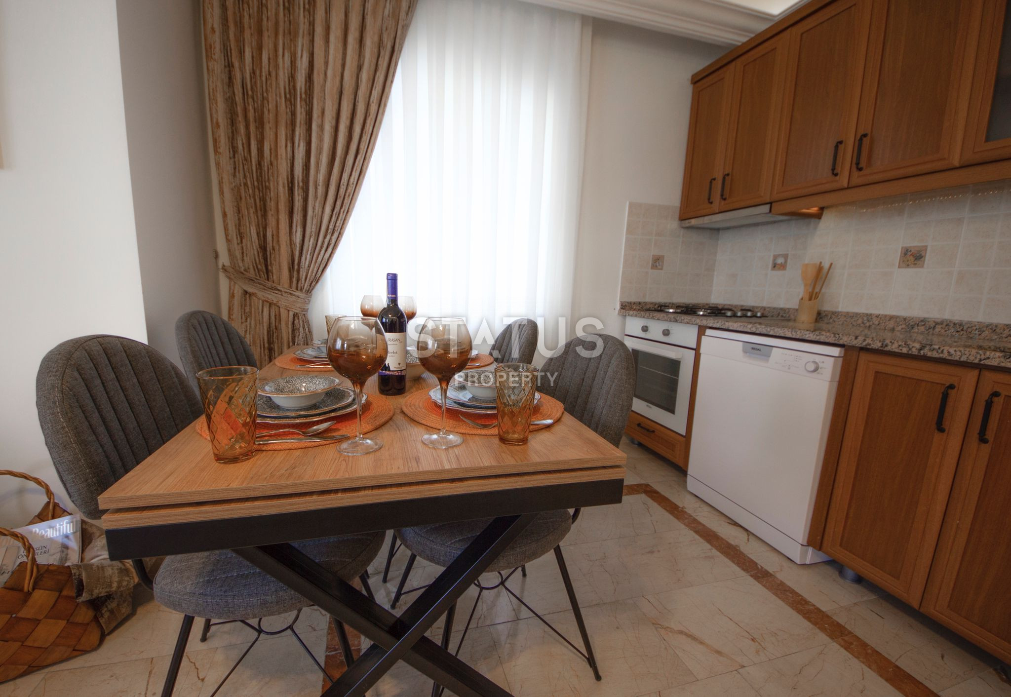 Просторная квартира 2+1 с мебелью и новой техникой в районе Клеопатры, 100м.кв фото 4