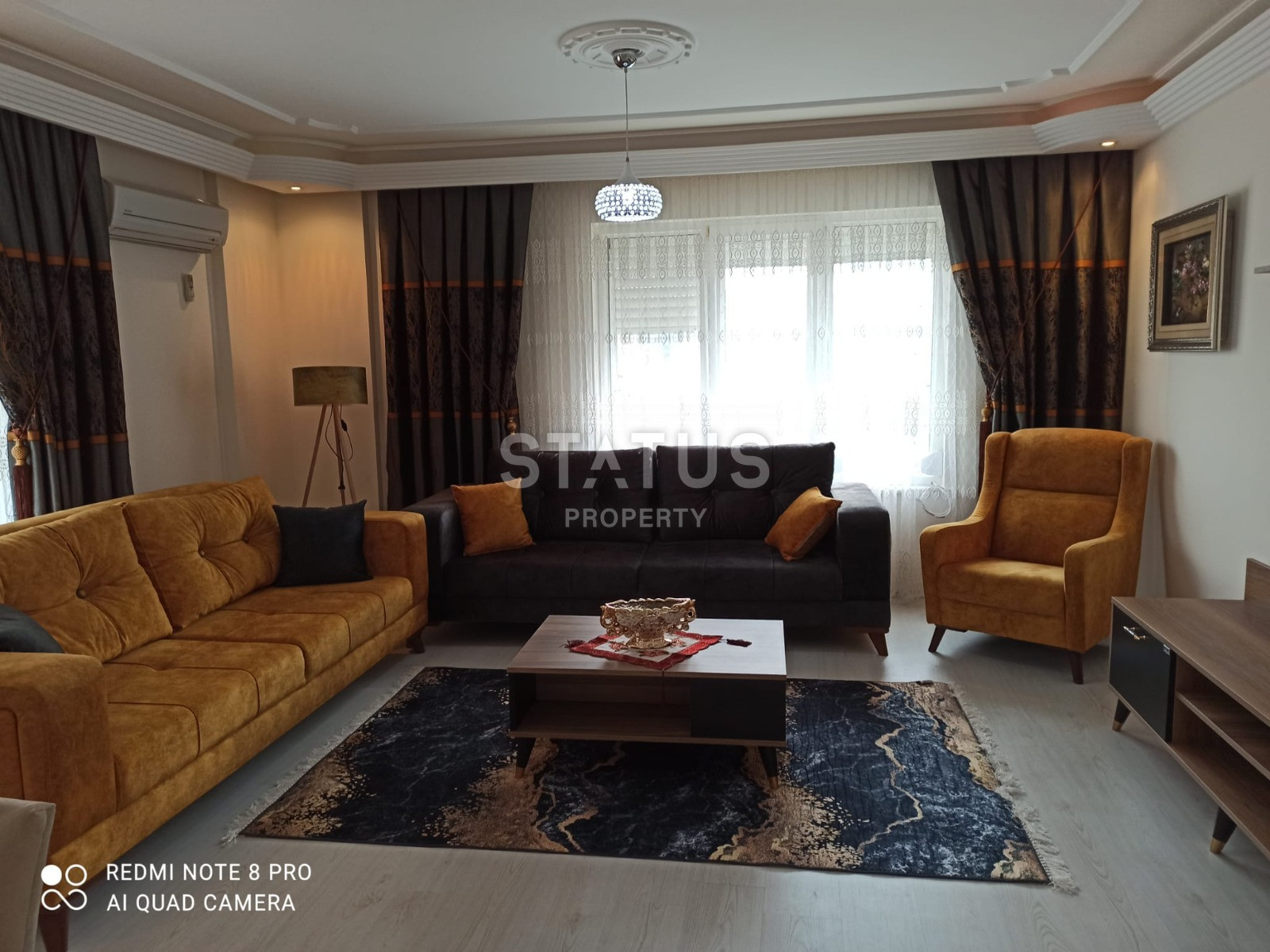 Квартира 2+1 с мебелью и техникой в 450 метрах от Средиземного моря, 115 кв.м. фото 1