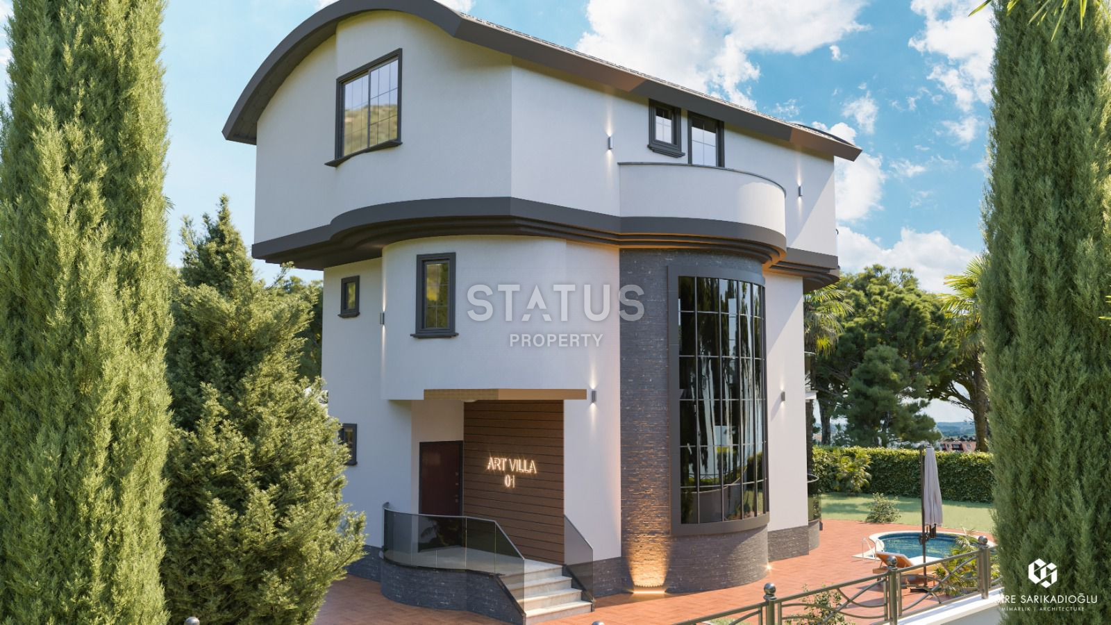 Элитный комплекс вилл на этапе строительства в 150 метрах от моря в районе Конаклы, 265м.кв фото 12