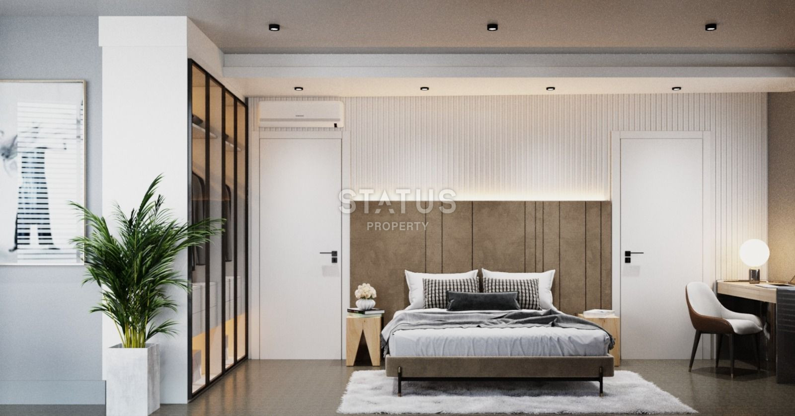 Элитный комплекс вилл на этапе строительства в 150 метрах от моря в районе Конаклы, 265м.кв фото 14