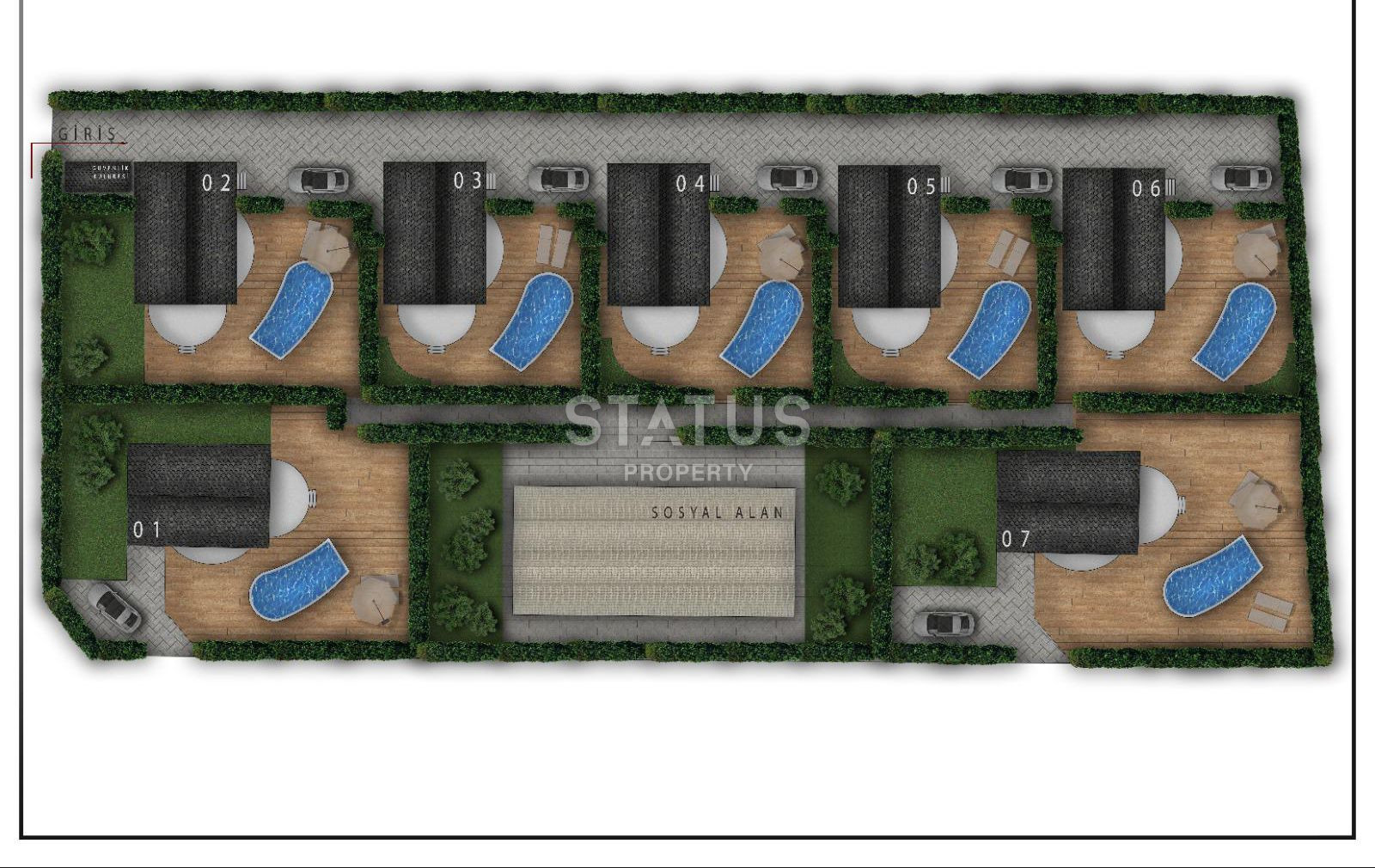 Элитный комплекс вилл на этапе строительства в 150 метрах от моря в районе Конаклы, 265м.кв фото 19