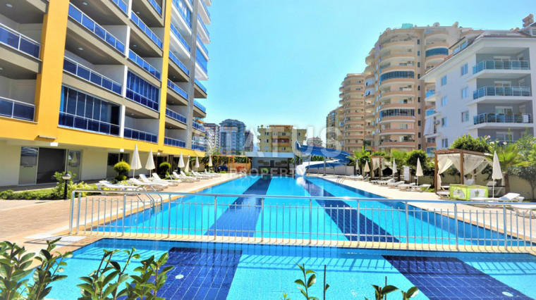 Мебелированные апартаменты 2+1 с видом на море в Махмутларе,110 кв.м. фото 1