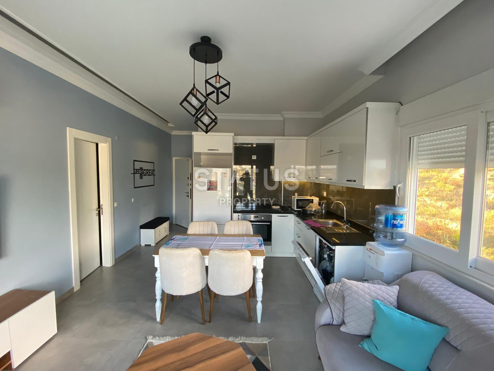 Апартаменты 1+1 в новом комплексе в Авсалларе, полный пакет мебели и техники фото 4