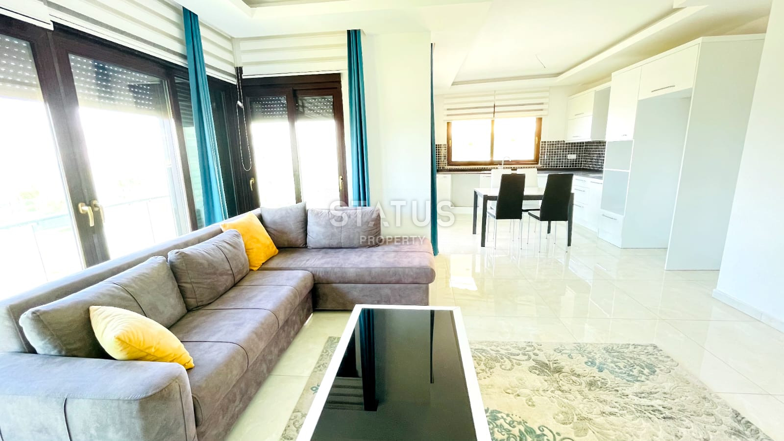Furnished apartment 2+1 with sea view, 110 m2. Kestel, Alanya. фото 12