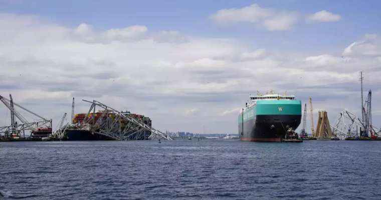 Ships stranded in Baltimore port find an exit through a new channel