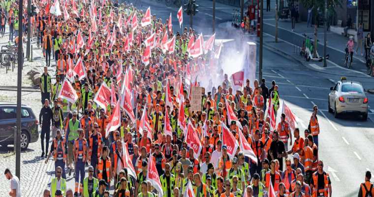 German port workers begin 2-day strikes amid labor negotiations