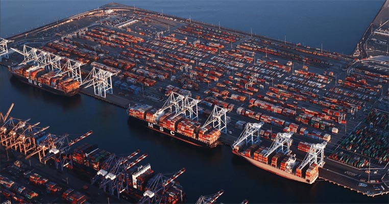 Global containers seeing a shift in flows, as low box volumes are damping up congestion
