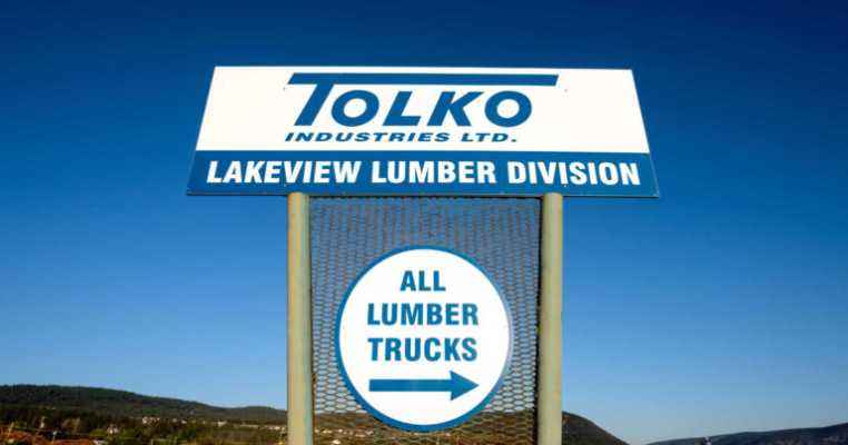 Tolko to halt its Lakeview sawmill for 2 weeks in BC