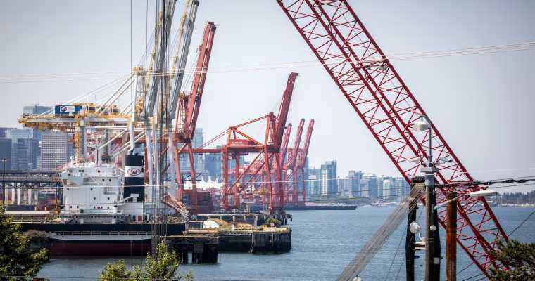 Congestion increased in Canada&rsquo;s West Coast ports after union workers began the strike on July 1st