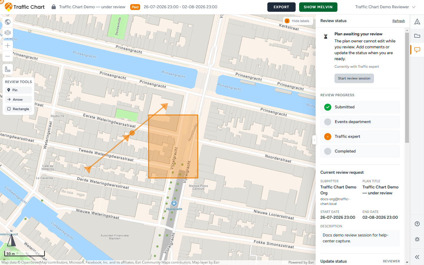 Map comment tools