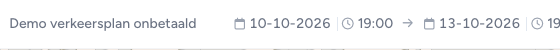 Onbetaald verkeersplan in de editor vóór het afrekenen, zonder badge Betaald