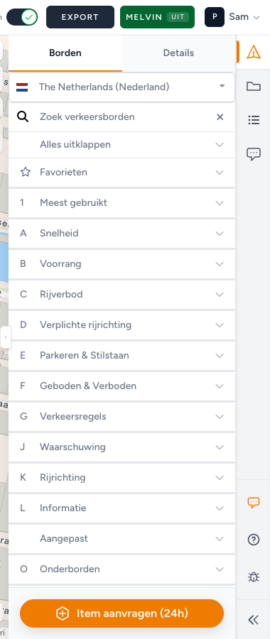 Bordencatalogus: Zoek verkeersborden en categorieën