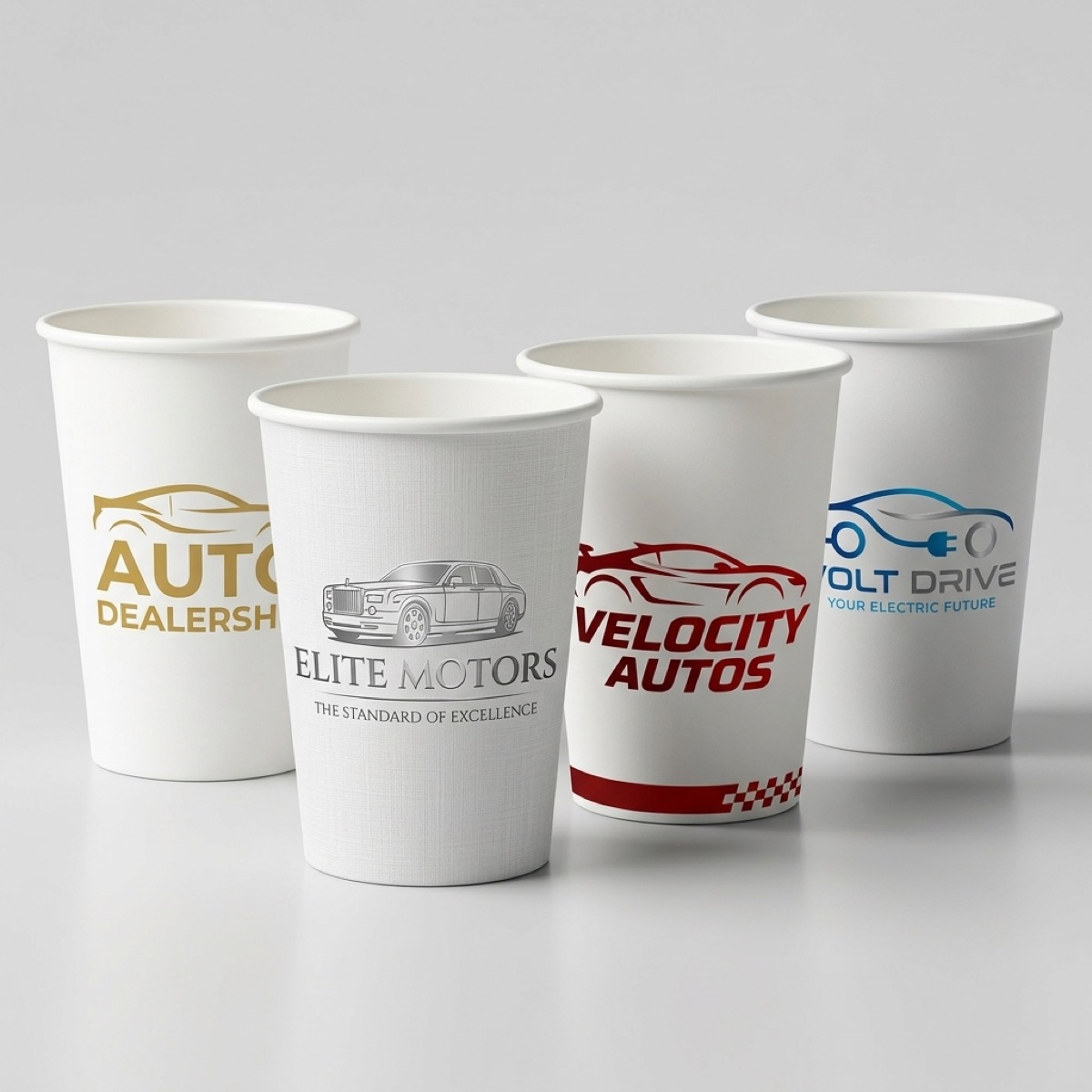 Branded Coffee Cups for Car Dealerships custom paper cup photo 2 – US Paper Cup Factory