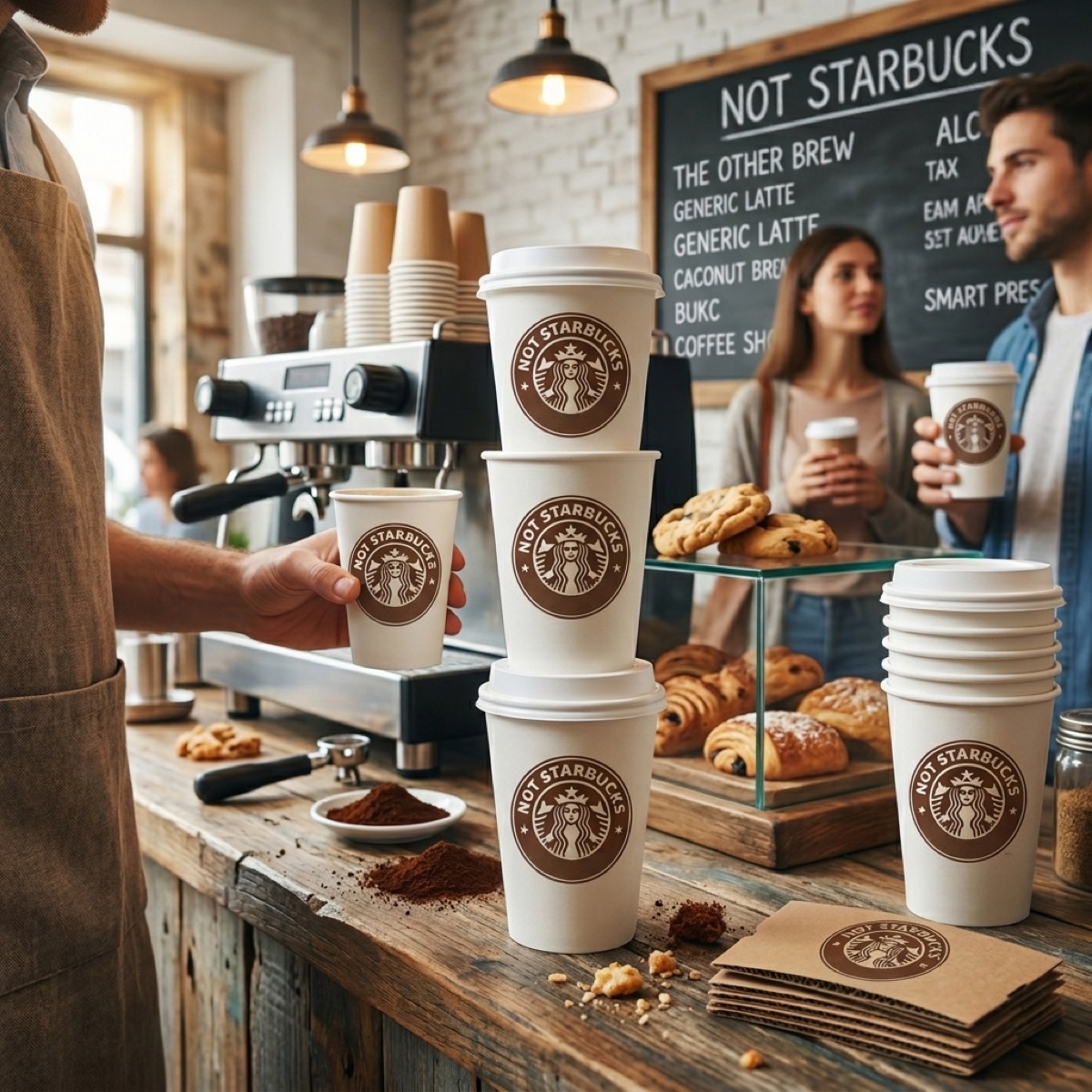 Branded Paper Cups for Restaurants, Cafes and Food Service custom paper cup photo 5 – US Paper Cup Factory