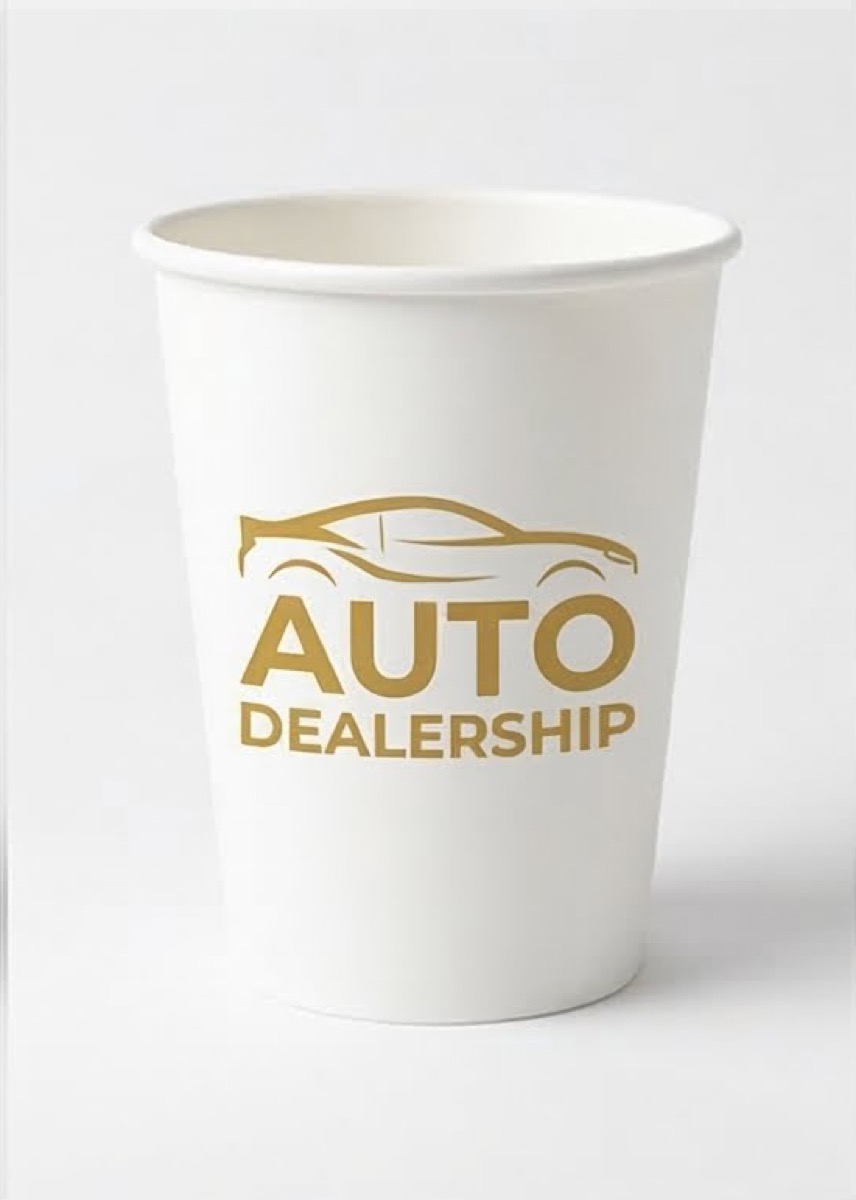 Custom Paper Cups for Auto Dealers - Custom Printed Paper Cups | US Paper Cup Factory