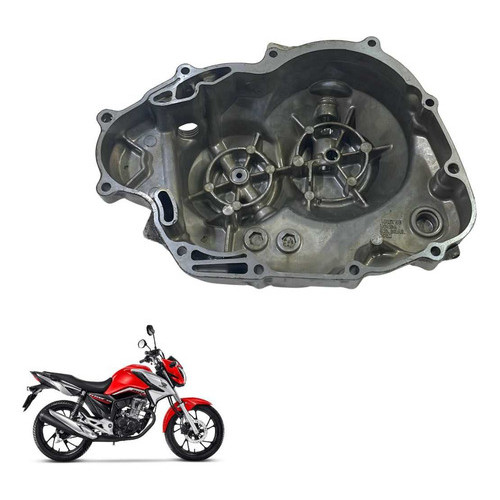 Tampa Embreagem Honda Cg 160 Titan Fan Start Original -3039 Prata 3