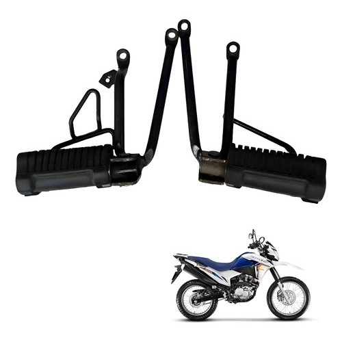 Suporte Pedaleira Traseira Bros 160 Par Original Usado - 619 Preto 6