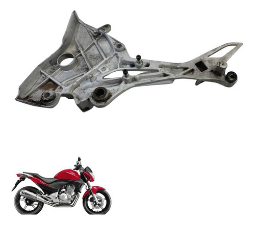 Suporte Pedaleira Esquerda Honda  Cb 300 2012 Original -2909 Vermelho 3