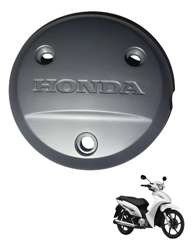 Capa Tampa Motor Direita Biz 125 Original Honda - 593 Cinza 6