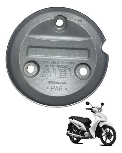 Capa Tampa Motor Direita Biz 125 Original Honda - 593 Cinza 7