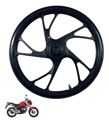 Roda Dianteira Honda Cg 160 Original Preto -4155