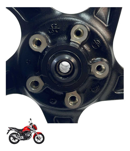 Roda Dianteira Honda Cg 160 Original Preto -4155 2