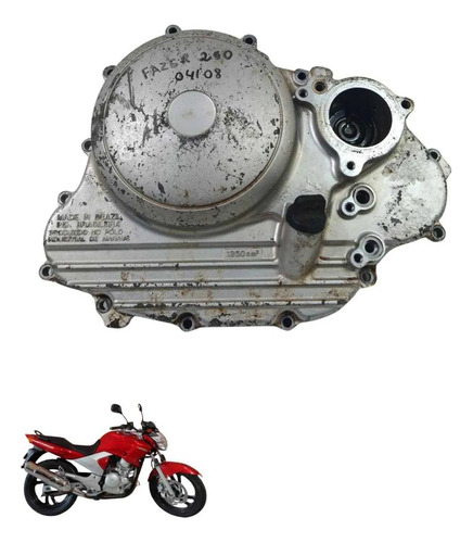 Tampa Embreagem Yamaha Fazer Ys 250 2004 2008 8116 Cinza 2