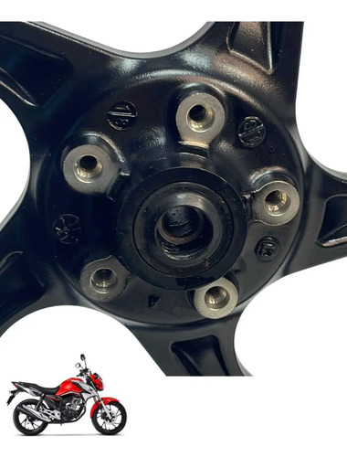 Roda Dianteira Honda Cg 160 Original Preta -4151 8