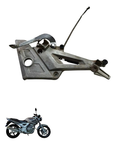 Suporte Pedaleira Cbx 250 Twister 2001 A 2008 8464 Cinza