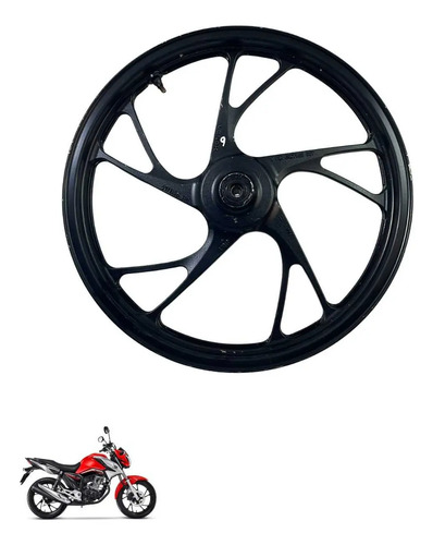 Roda Dianteira Honda Cg 160 Original Preta -4150