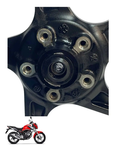 Roda Dianteira Honda Cg 160 Original Preta -4150 7