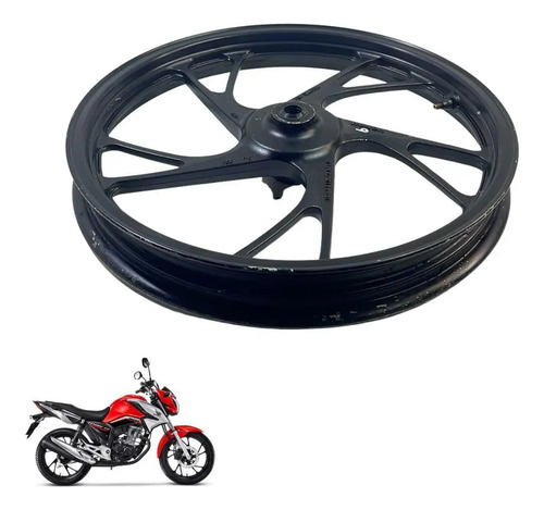 Roda Dianteira Honda Cg 160 Original Preta -4150 10