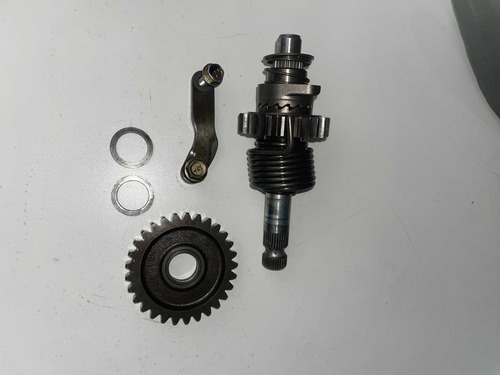 Eixo Pedal Partida Cg 150 + Engrenagem Louca Original -596 Preto 4