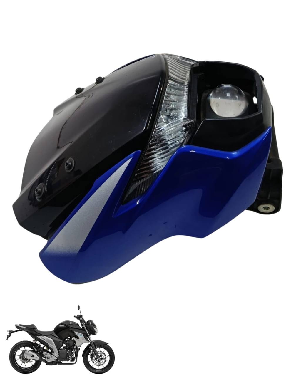 Farol Globo Óptico Yamaha Fazer 250 2018 2024 8968 2