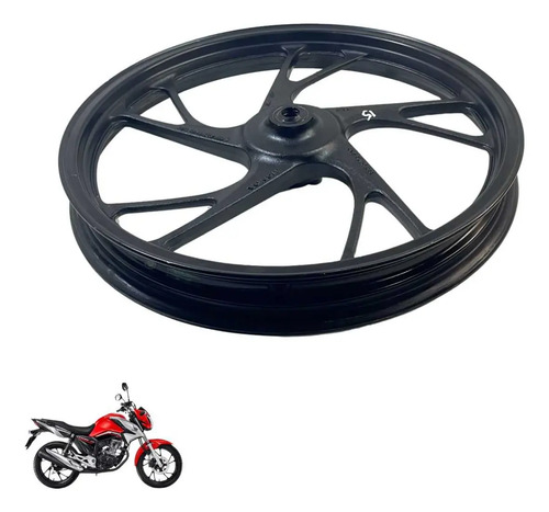 Roda Dianteira Honda Cg 160 Original Preto -4156 10