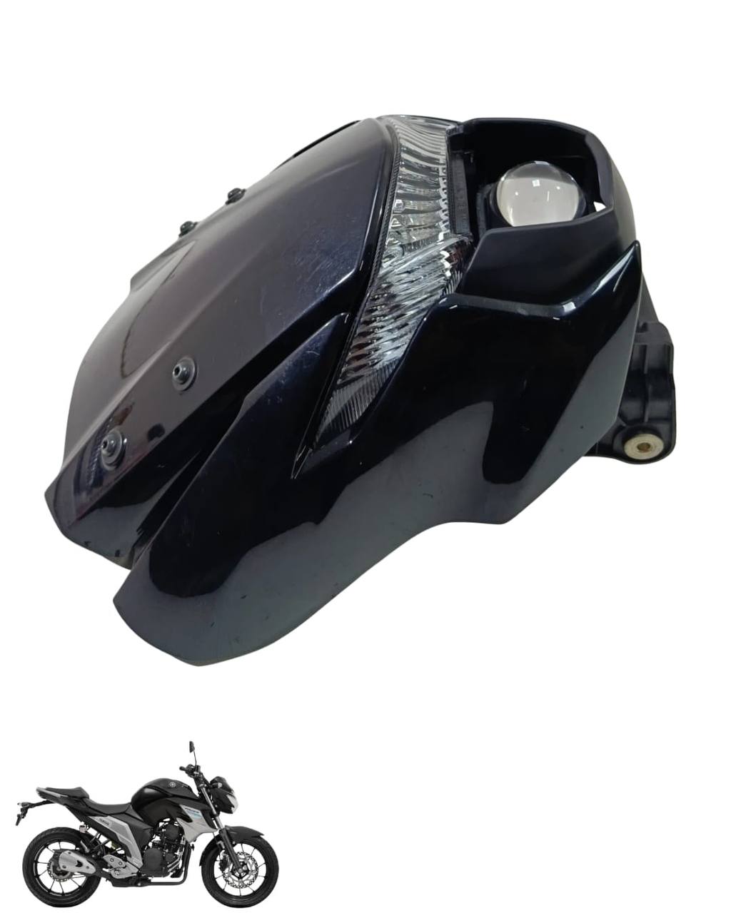 Farol Globo Óptico Yamaha Fazer 250 2018 2024 8969 4